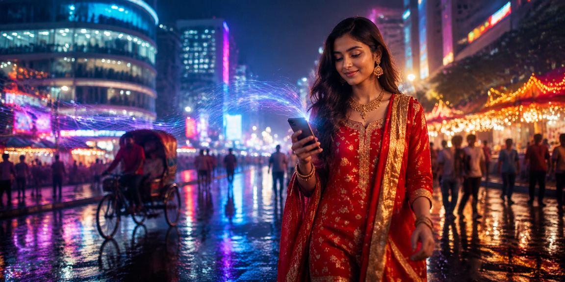 ঢাকার লটারির রাতের বাজারের মনোমুগ্ধকর দৃশ্য